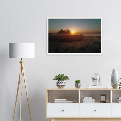 Scenic framed wall art of Dartmoor National Park morning light