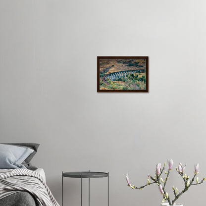 Autumn colours at Glenfinnan framed canvas
