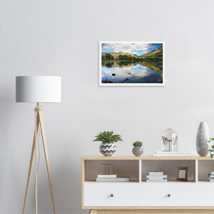 Lake District framed wall art featuring Buttermere reflections