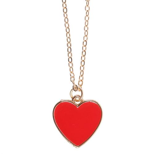 Bestie Enamel Heart Necklace presented on a greeting card with a heartfelt friendship poem.