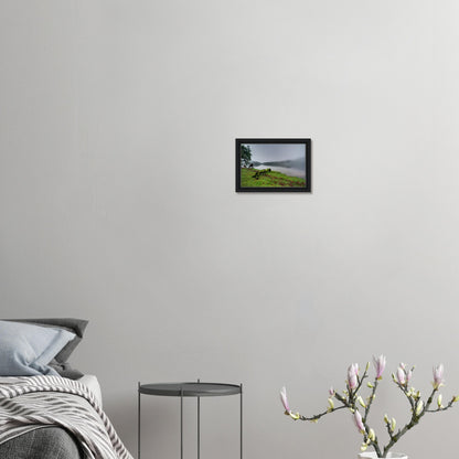 Framed wall art of Dartmoor’s Burrator Reservoir in morning fog