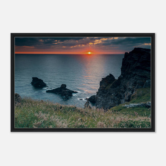 Cornwall coast at golden hour wall art