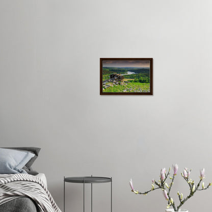 Framed print of Dartmoor's natural textures and rolling terrain