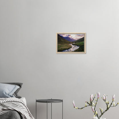 Lake District framed canvas with golden hour landscape