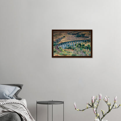 Scenic railway viaduct in Scotland canvas