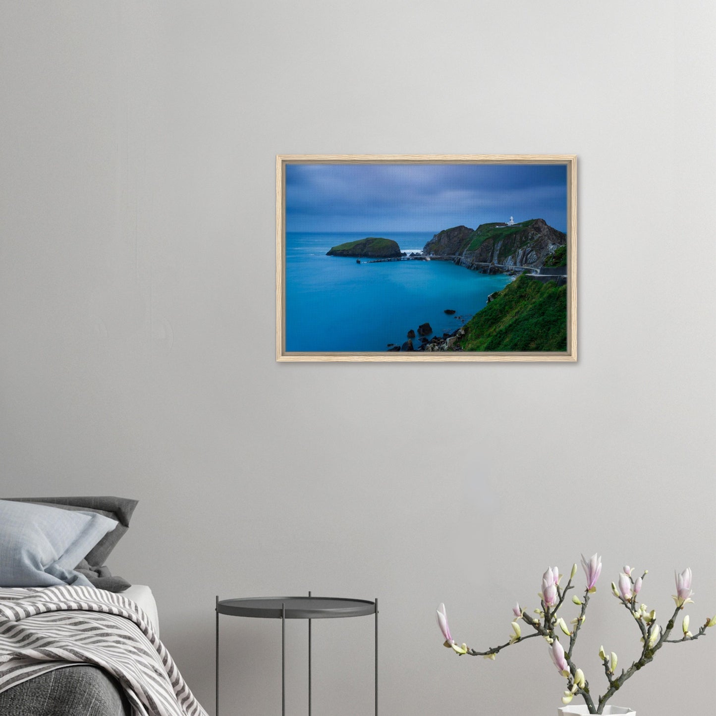 Seascape canvas of Landing Bay with gentle twilight tones