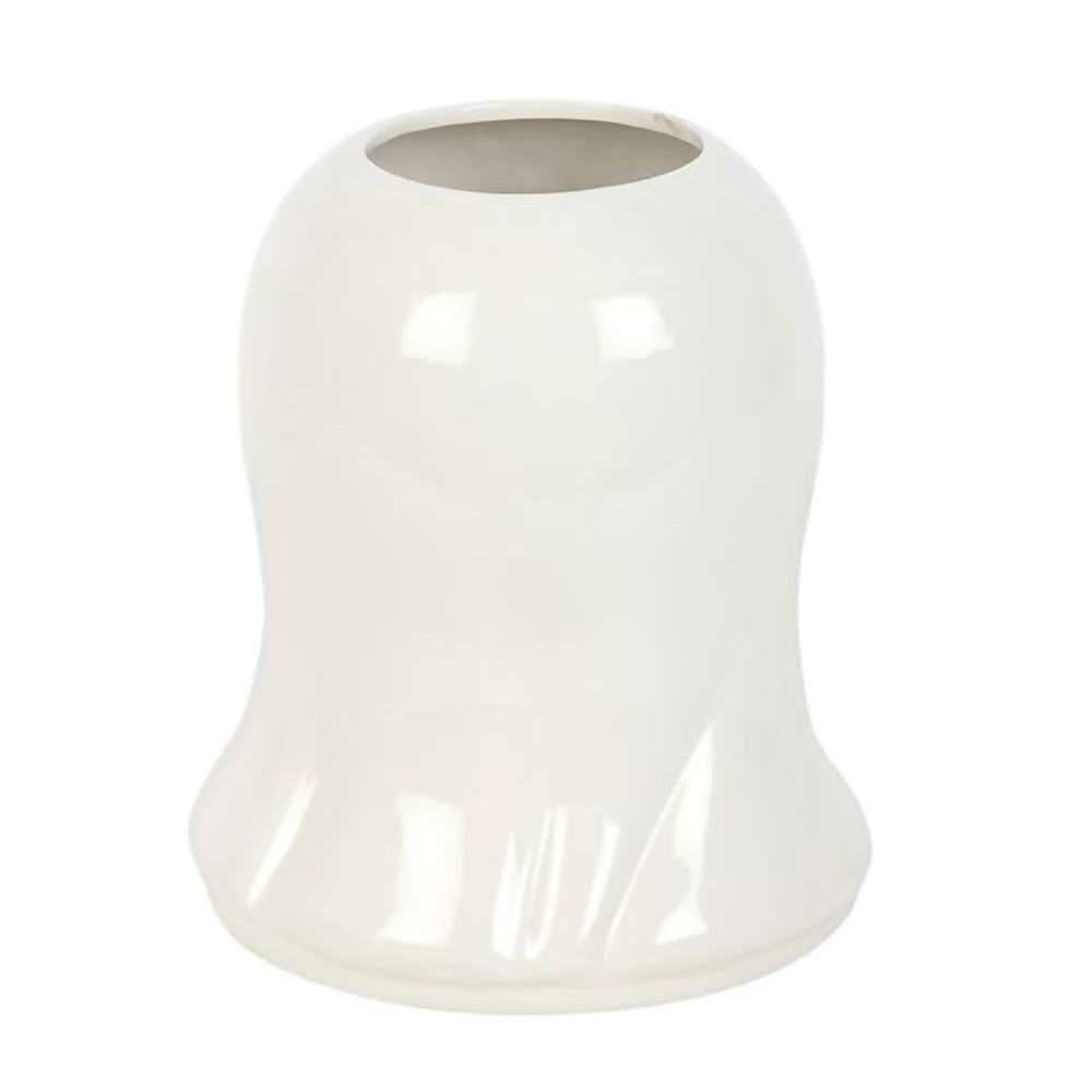 Cute ghost shaped ceramic vase for autumn blooms