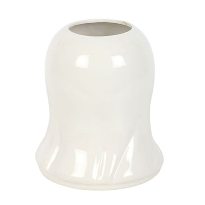 Cute ghost shaped ceramic vase for autumn blooms