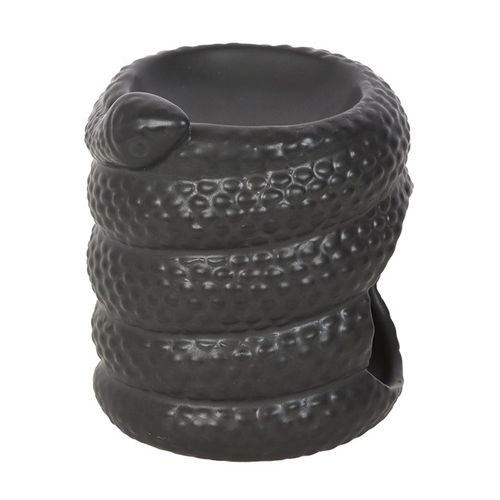 Coiled Black Snake Oil Burner & Wax Warmer for home fragrance, adding mystery and elegance.