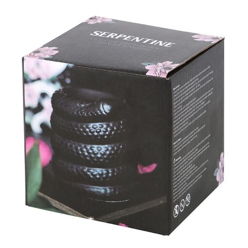 Coiled Black Snake Oil Burner & Wax Warmer for home fragrance, adding mystery and elegance.