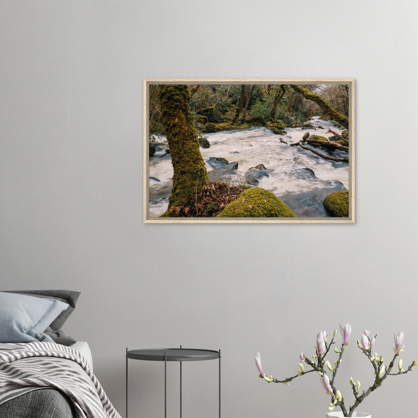 Framed River Plym canvas art for nature lovers