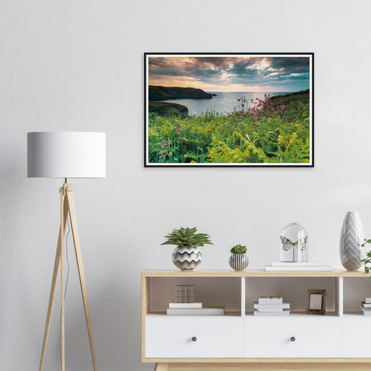 Framed print of Trethevy Tintagel Cornwall at golden hour