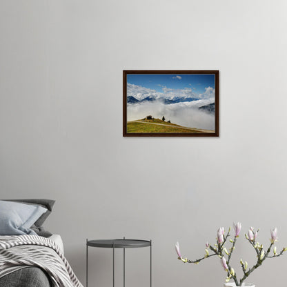 Framed canvas of alpine scenery and sky from Resterhöhe