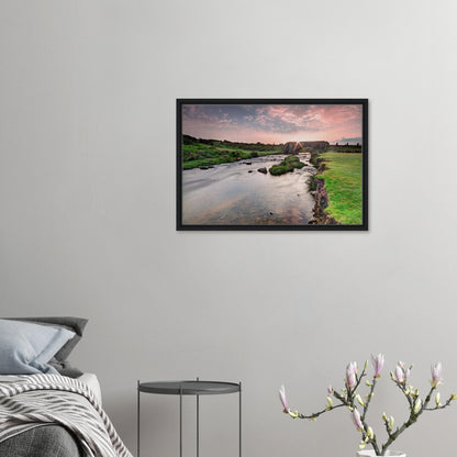 Framed canvas capturing sunrise serenity at Cadover Bridge