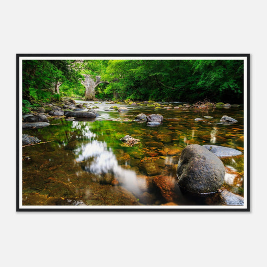 Historic stone bridge at Newbridge framed wall art