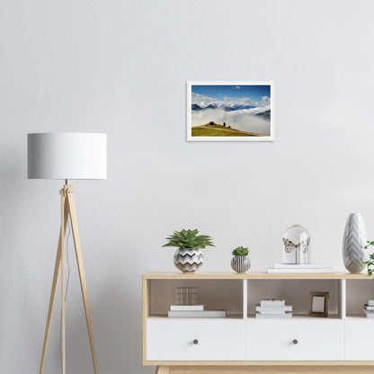 Scenic alpine framed art of Austria’s Resterhöhe mountains