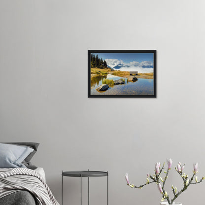 Canvas print of peaceful scene from Resterhöhe in the Alps