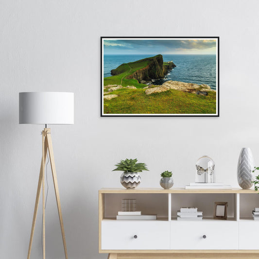 Framed print of Neist Point on the Isle of Skye in Scotland