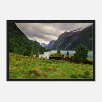 Framed artwork of peaceful Lodalen countryside in Norway