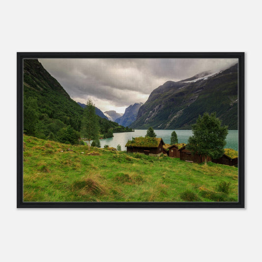 Framed artwork of peaceful Lodalen countryside in Norway