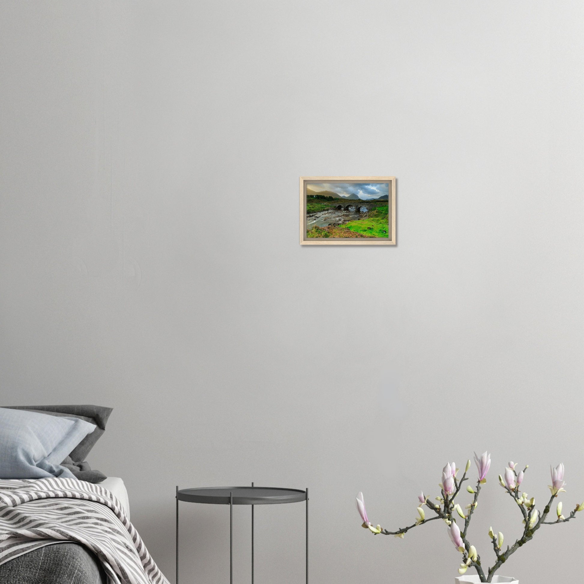 Highland river and historic bridge in Skye landscape print