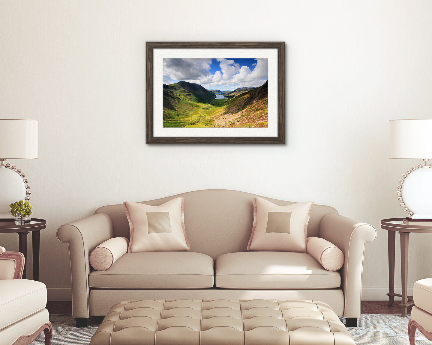 Scenic mountain and lake digital print for instant download