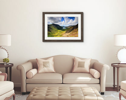 Scenic mountain and lake digital print for instant download