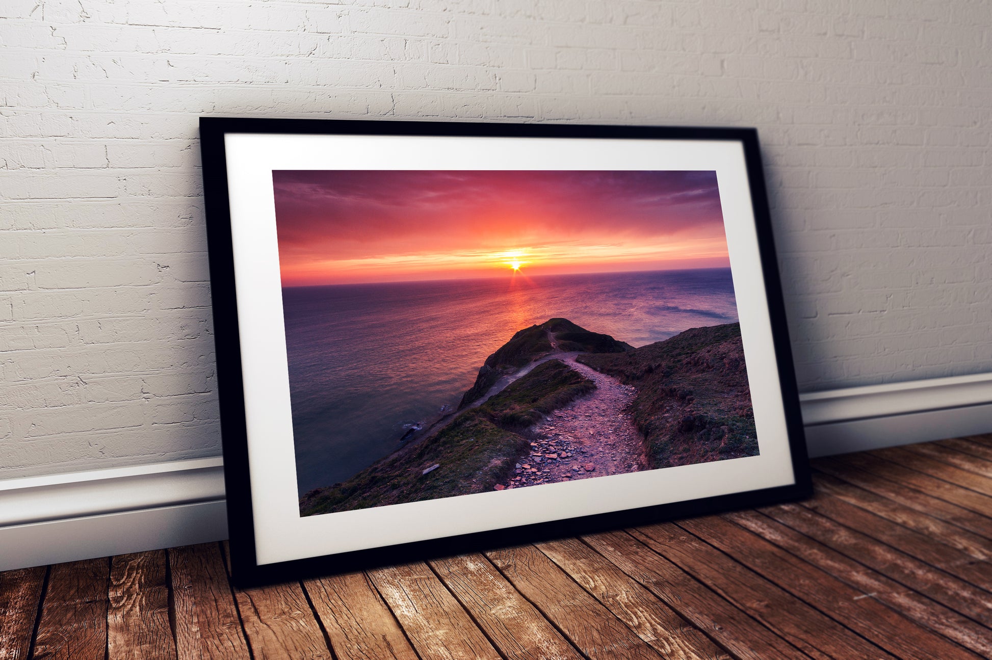 North Devon coastal wall art decor – Baggy Point printable photo