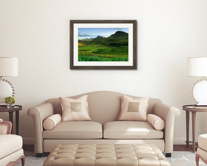 Green moorland and mountain scenery digital print Isle of Skye
