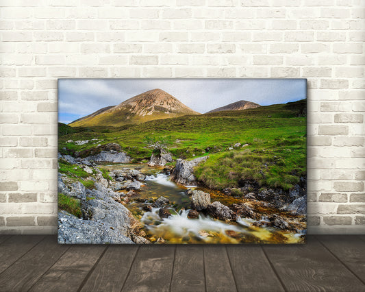 High-resolution photograph of Beinn Dearg Mhor with Torrin stream