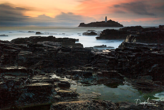 Sunset, Godrevy Lighthouse, Cornwall