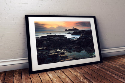 Sunset, Godrevy Lighthouse, Cornwall