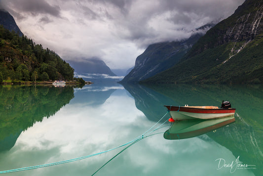 Riverscape, Lovatnet Lake, Norway