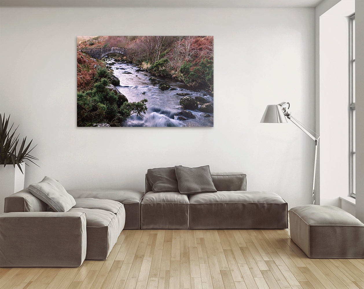 Printable wall art photo of Dartmoor river landscape