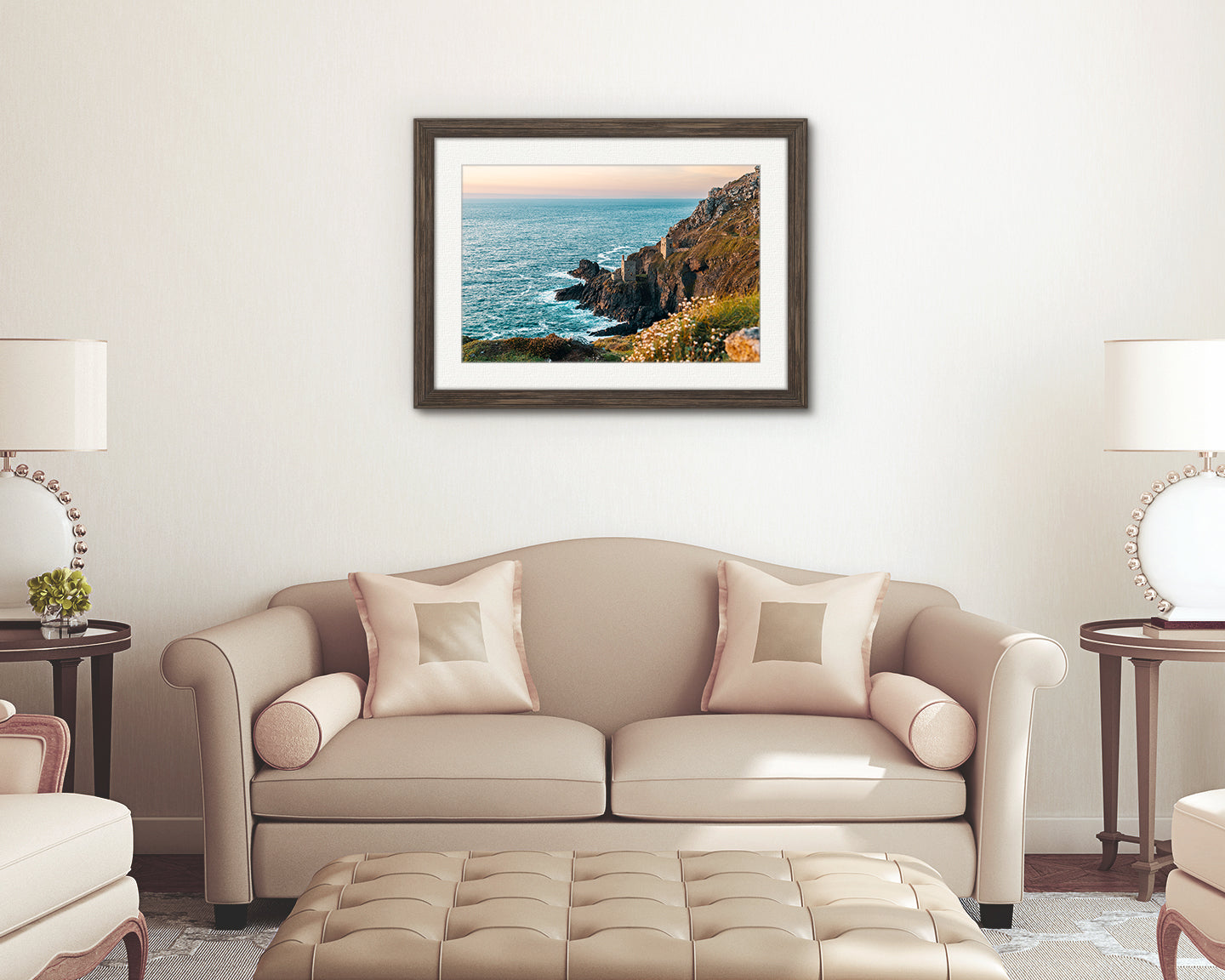 Cornwall mining heritage ruins cliffside digital wall art