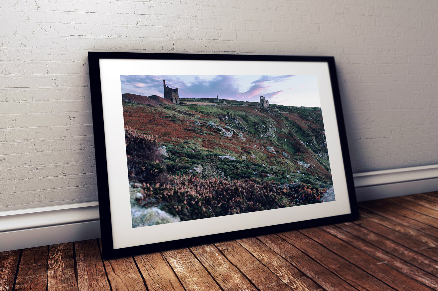 Historic engine house ruins Botallack Cornwall coast