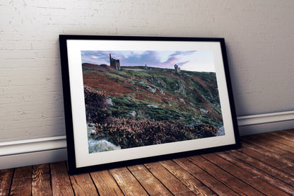 Historic engine house ruins Botallack Cornwall coast