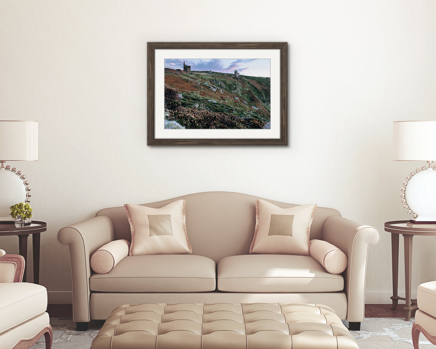 Wheal Owles mine ruins clifftop landscape Cornwall