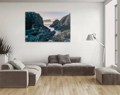 Dramatic seascape Mullion Cove coastal photograph