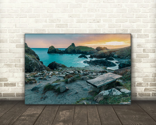 Sunset Kynance Cove Cornwall seascape