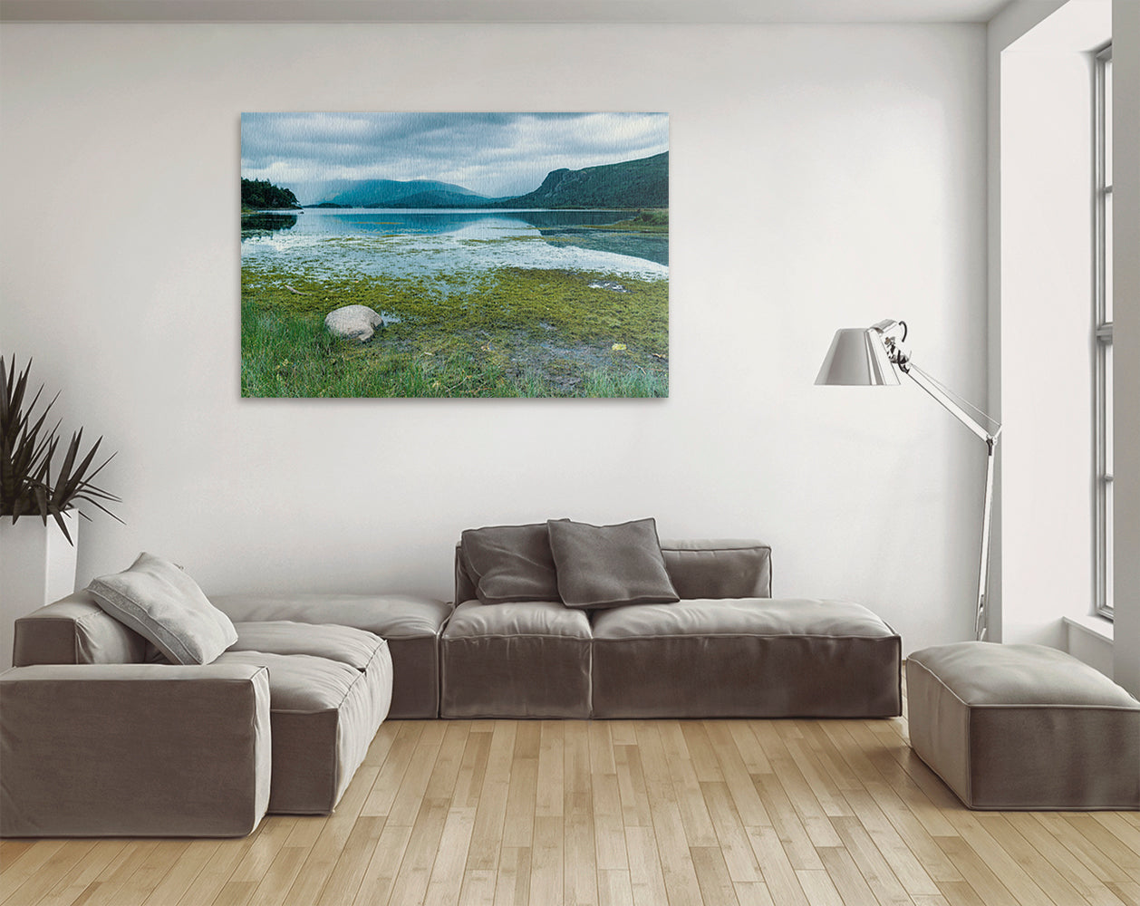 Calm waters and fells Derwentwater Cumbria