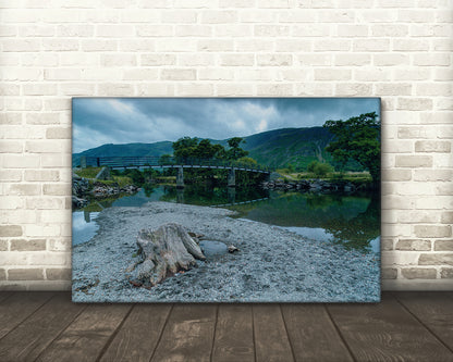 Footbridge across Derwentwater Lake District digital print