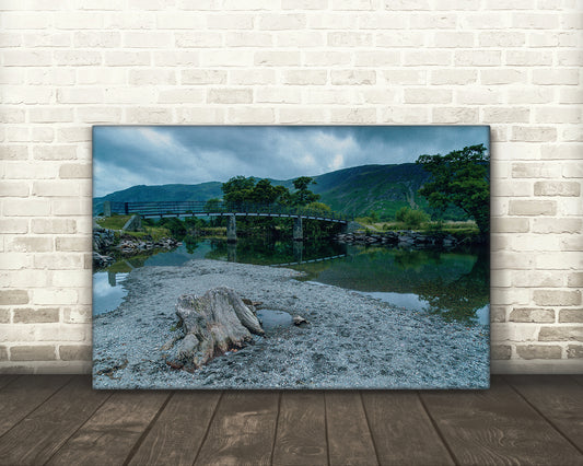 Footbridge across Derwentwater Lake District digital print