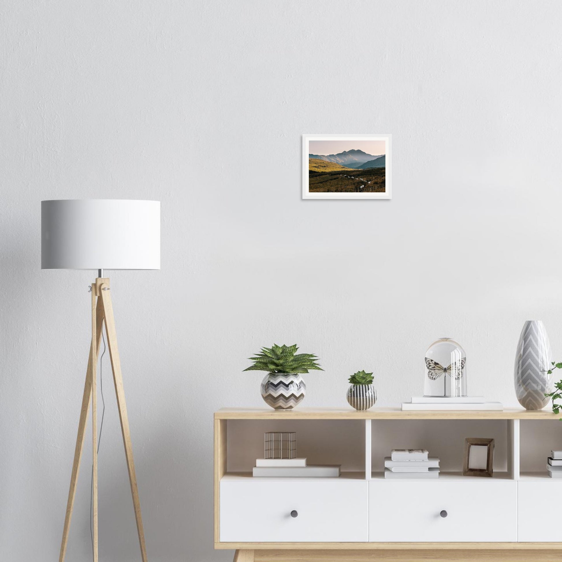 Scenic Welsh landscape framed print of Snowdonia at dusk