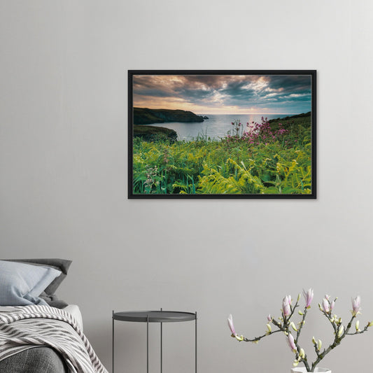 Trethevy Tintagel golden hour canvas