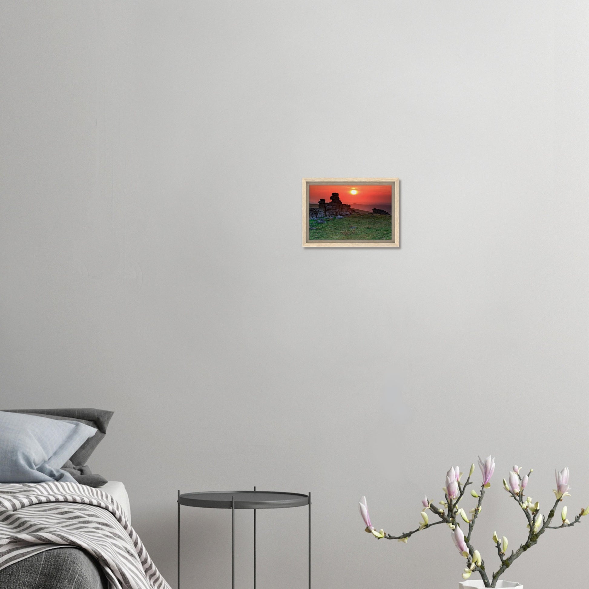 Dartmoor’s iconic tor under vivid sky in wall art canvas