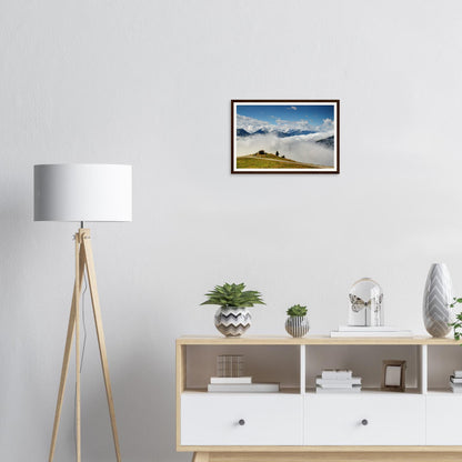 Framed print of Austria’s Resterhöhe Panoramabahn with panoramic view