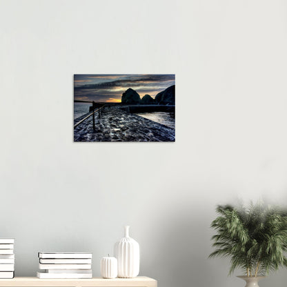 Canvas artwork of Mullion Cove’s slipway at twilight