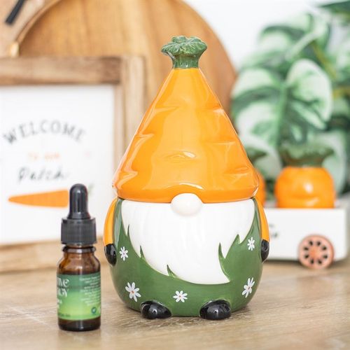 Gonk-shaped oil burner with removable carrot hat for fragrance oils