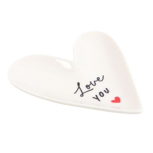 Keep rings, earrings, and other small treasures in one place with this charming heart-shaped trinket dish.